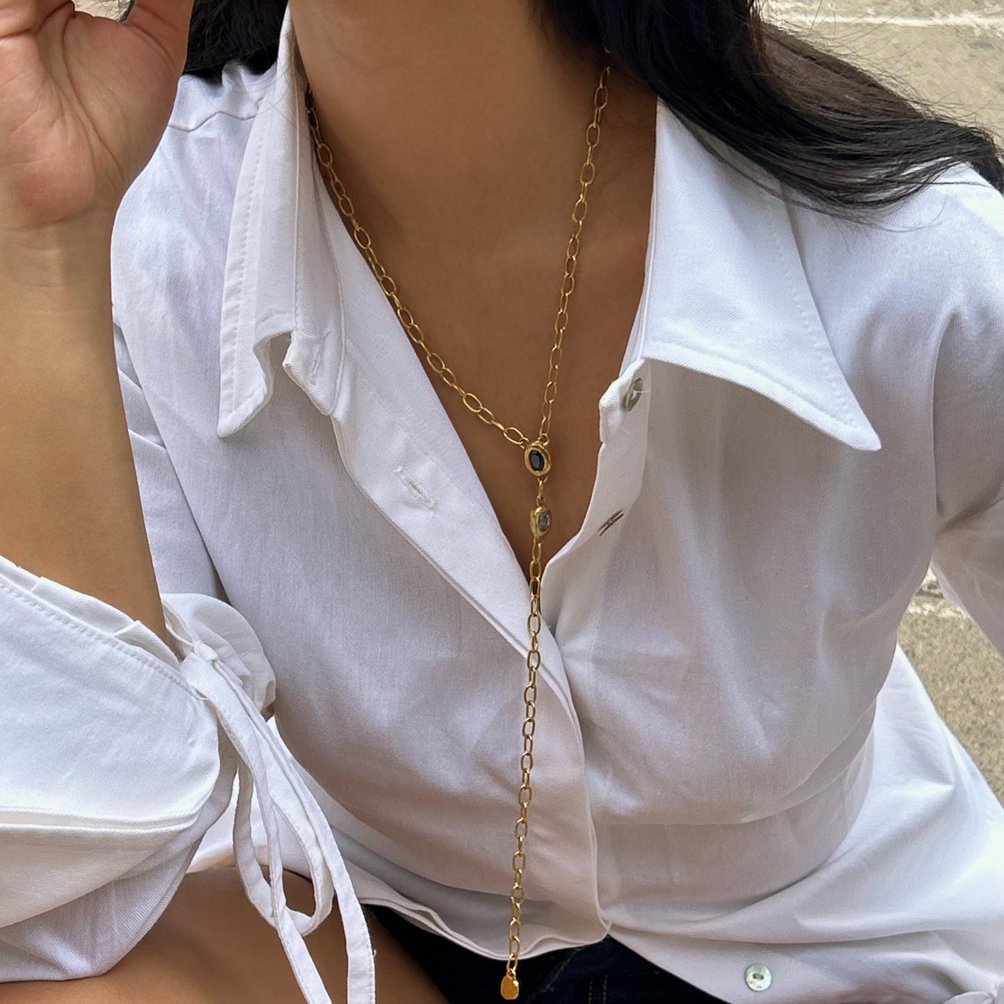Serenity Necklace - Bronce Enchapado en Oro