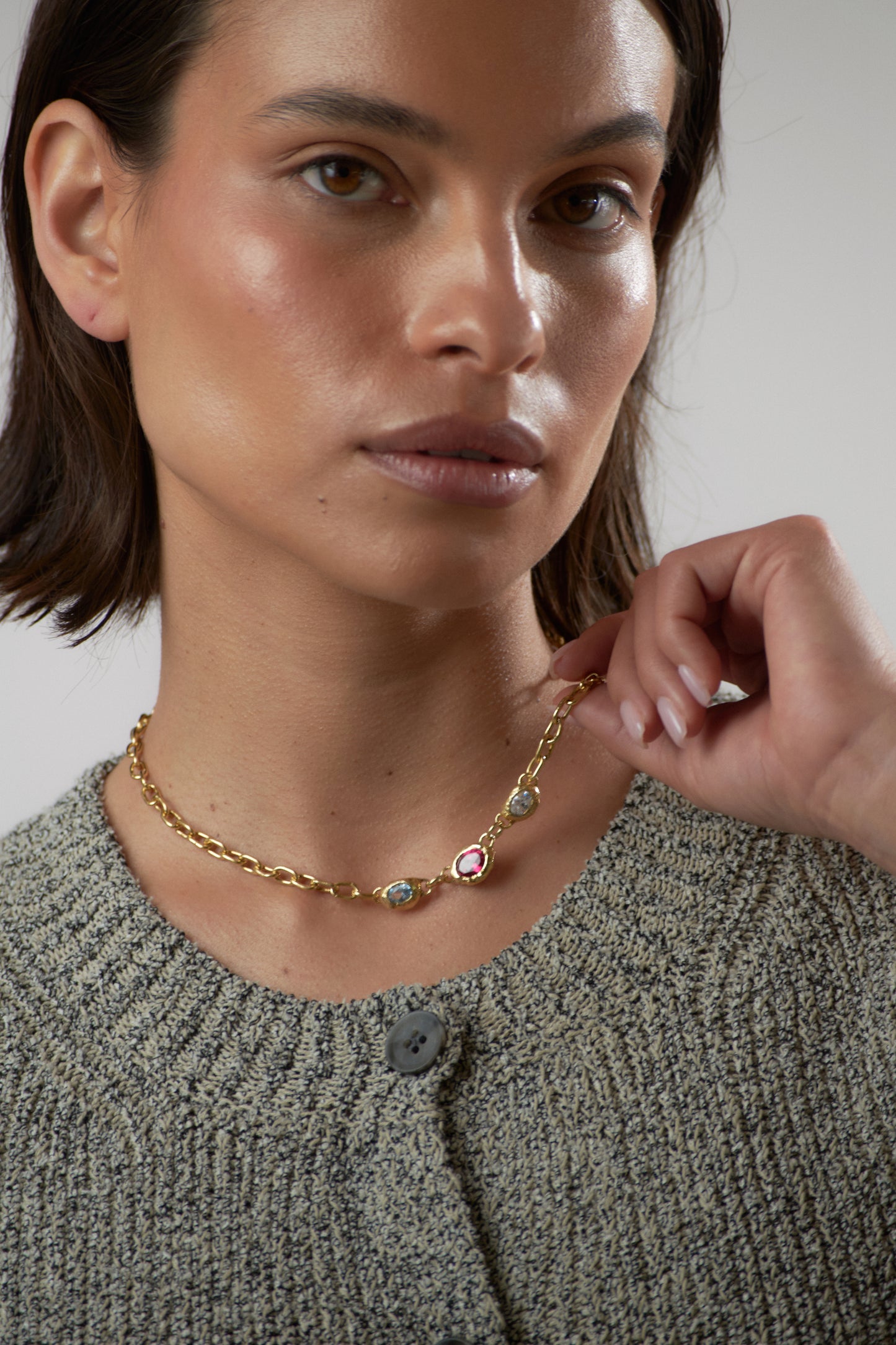 Trio Necklace - Bronce Enchapado en Oro