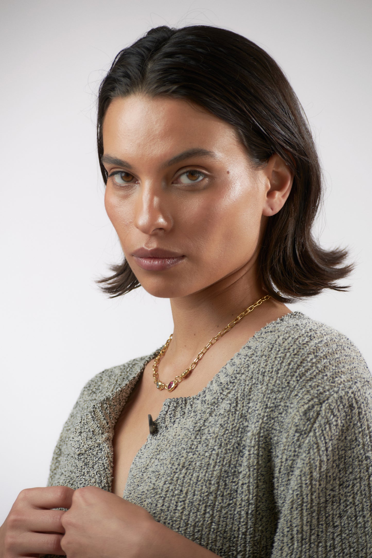 Trio Necklace - Bronce Enchapado en Oro