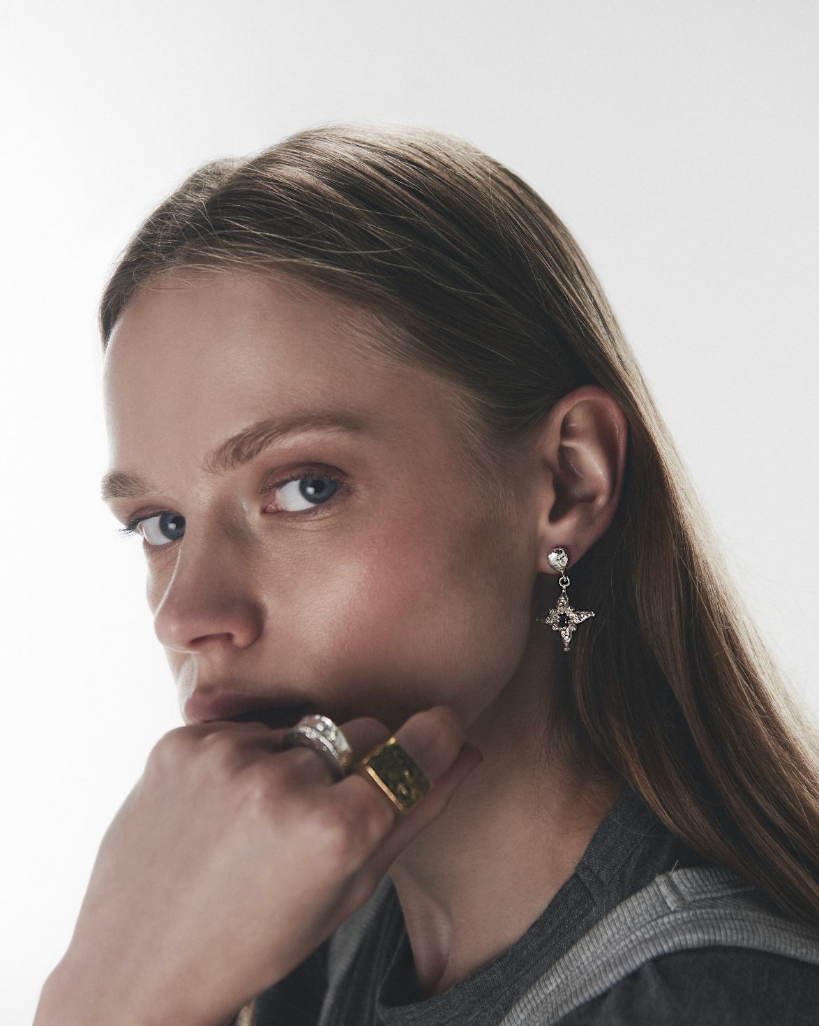 The Star Studs — Silver