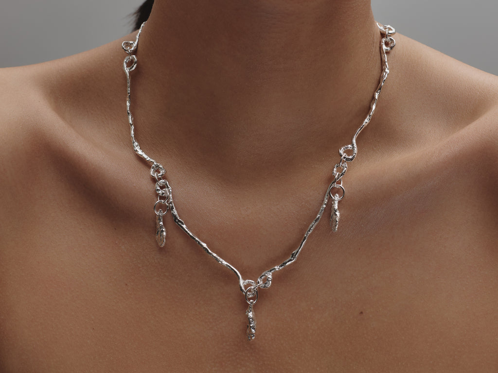 The Teardrop Necklace — Silver