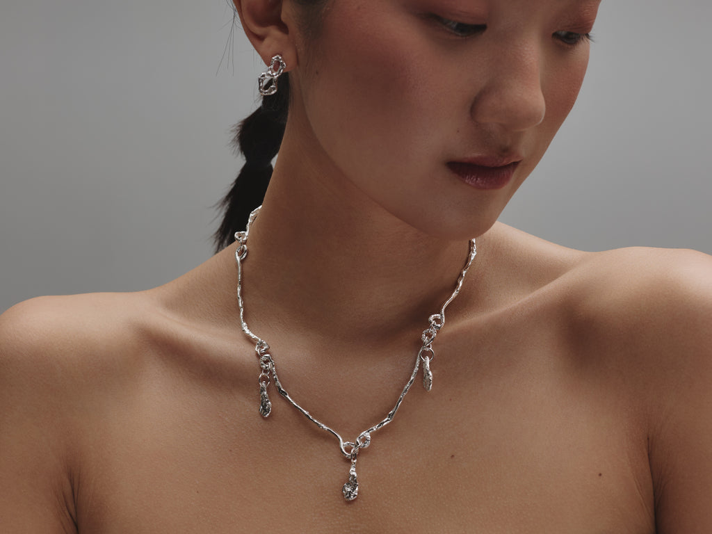 The Teardrop Necklace — Silver