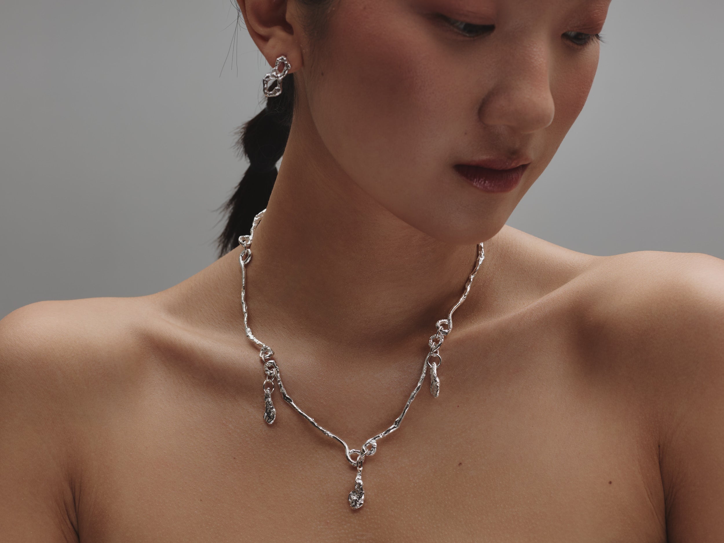 The Teardrop Necklace — Silver