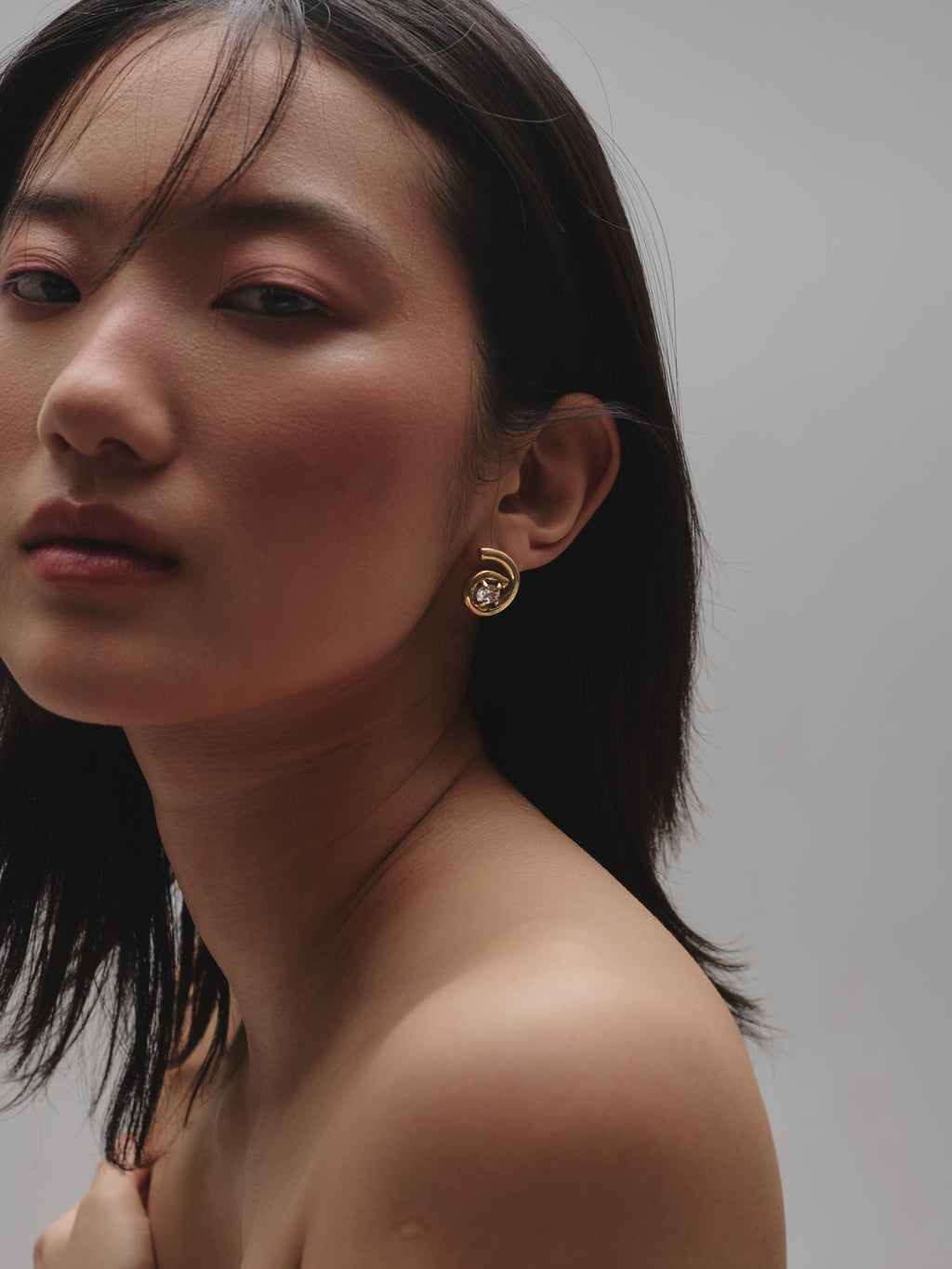 The Spiral Studs — Gold