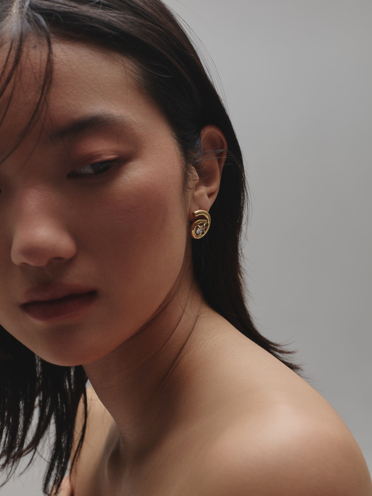 The Spiral Studs — Gold
