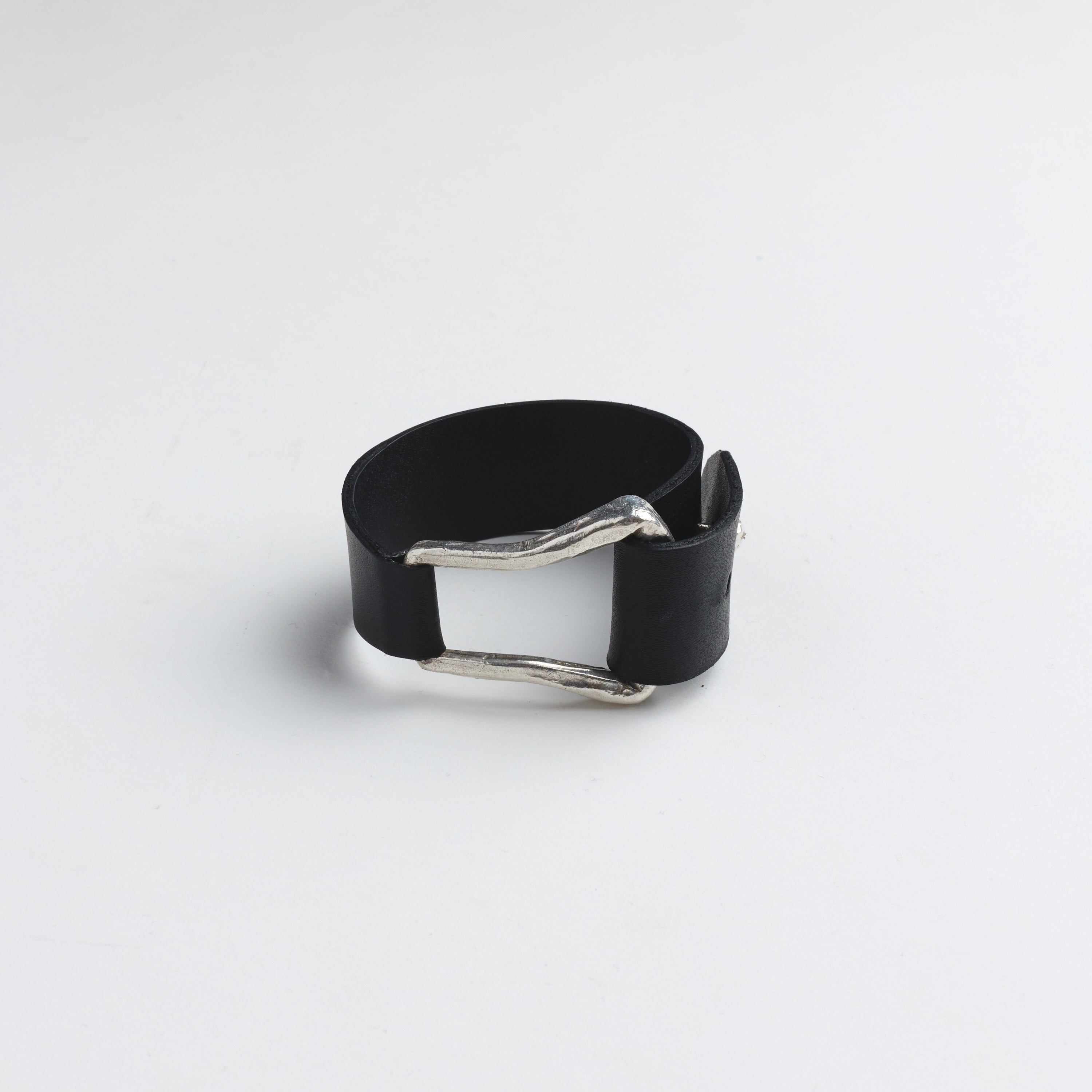 The Leather Cuff — Silver