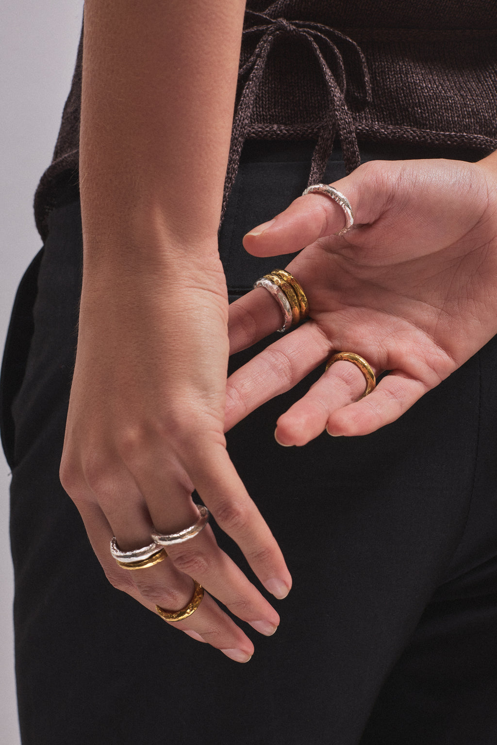 Raw Lava Ring — Silver
