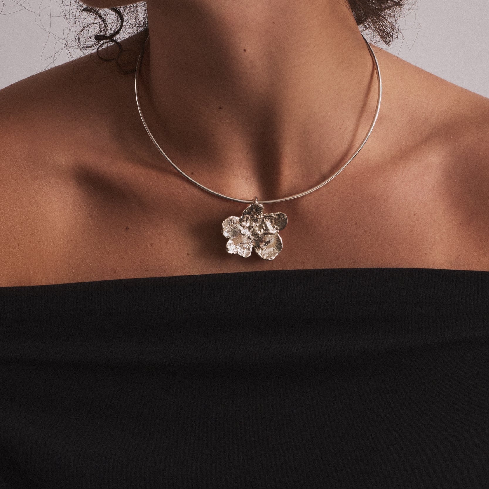 Fleur De Feu Necklace — Silver