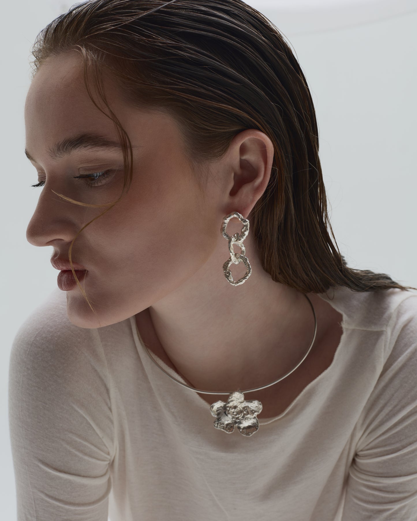 Fleur De Feu Necklace - Silver