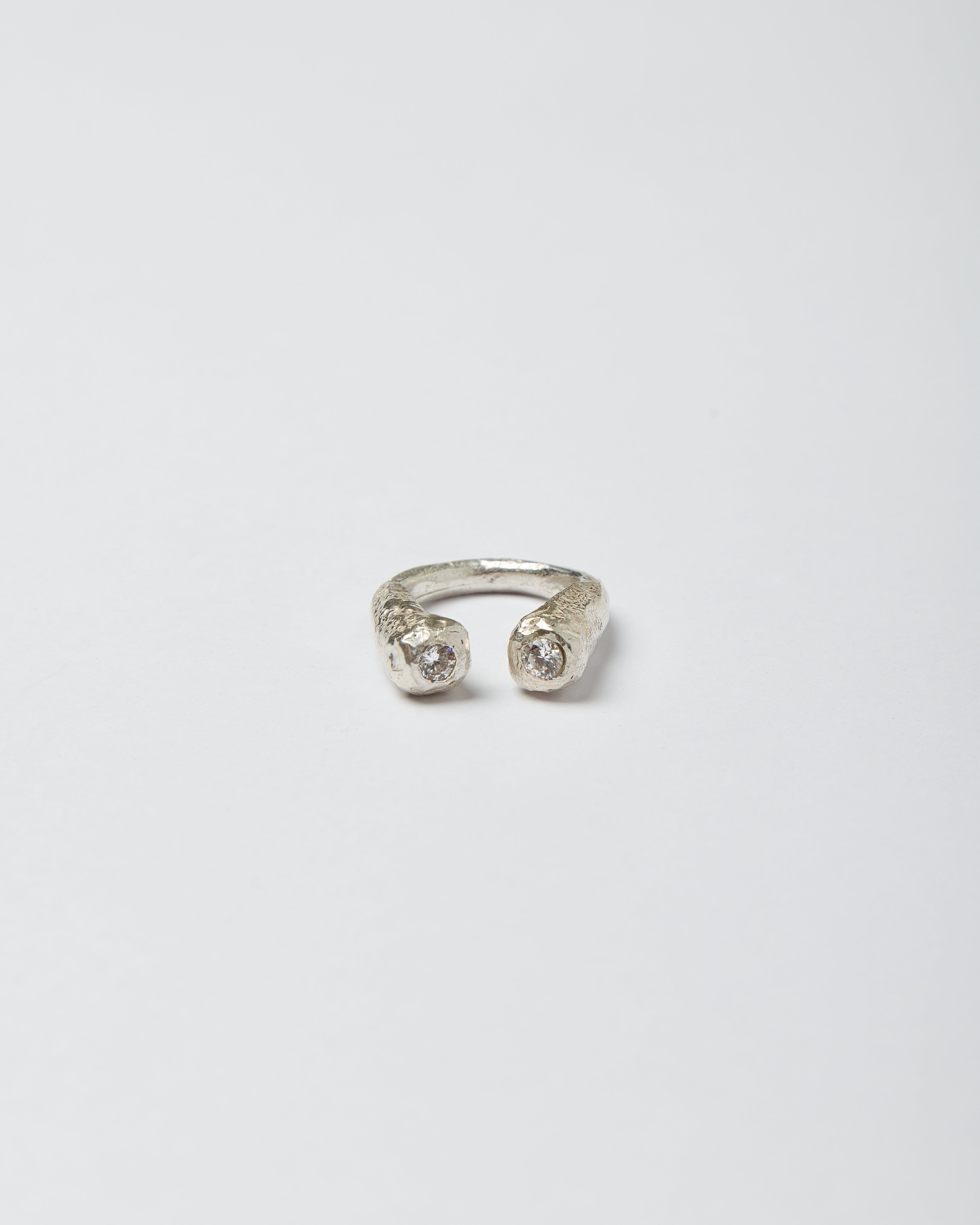 Dual Lava Ring — Silver