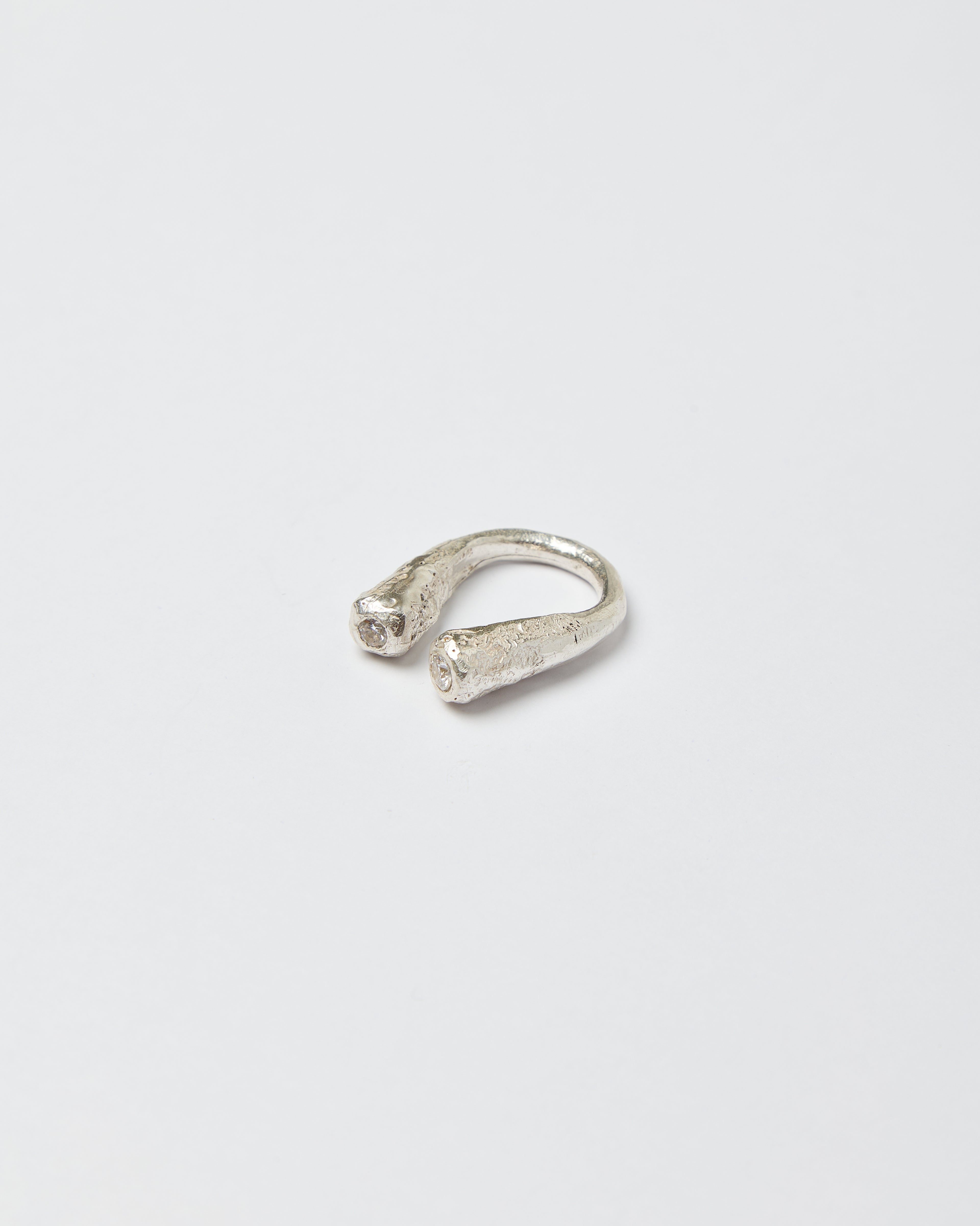 Dual Lava Ring — Silver