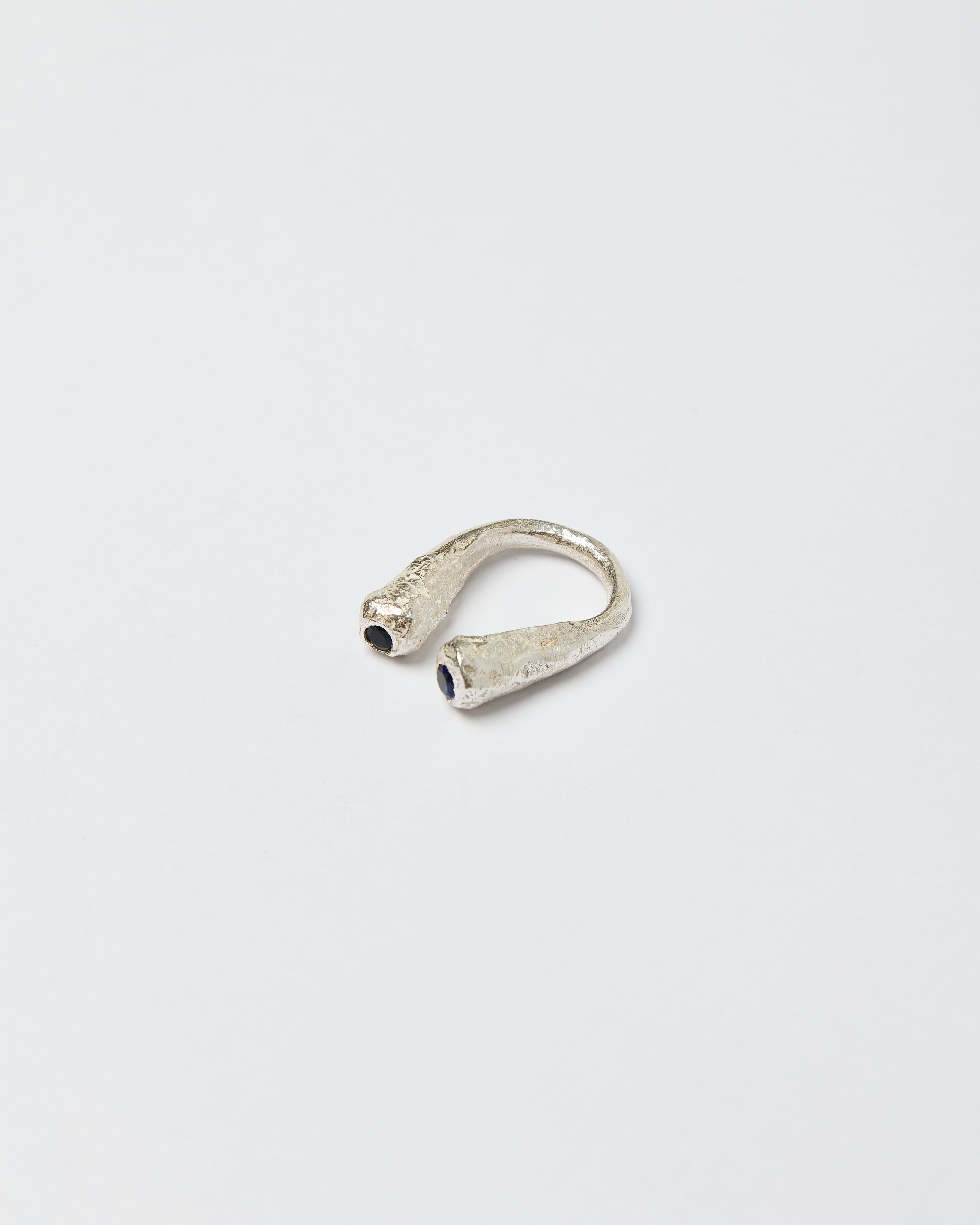 Dual Lava Ring — Silver
