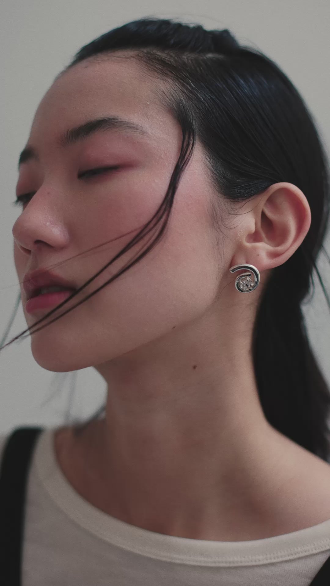 The Spiral Studs — Silver