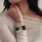 The Leather Cuff — Silver