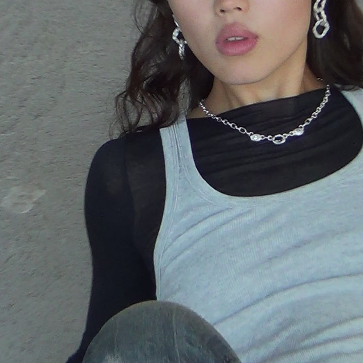Trio Necklace — Silver