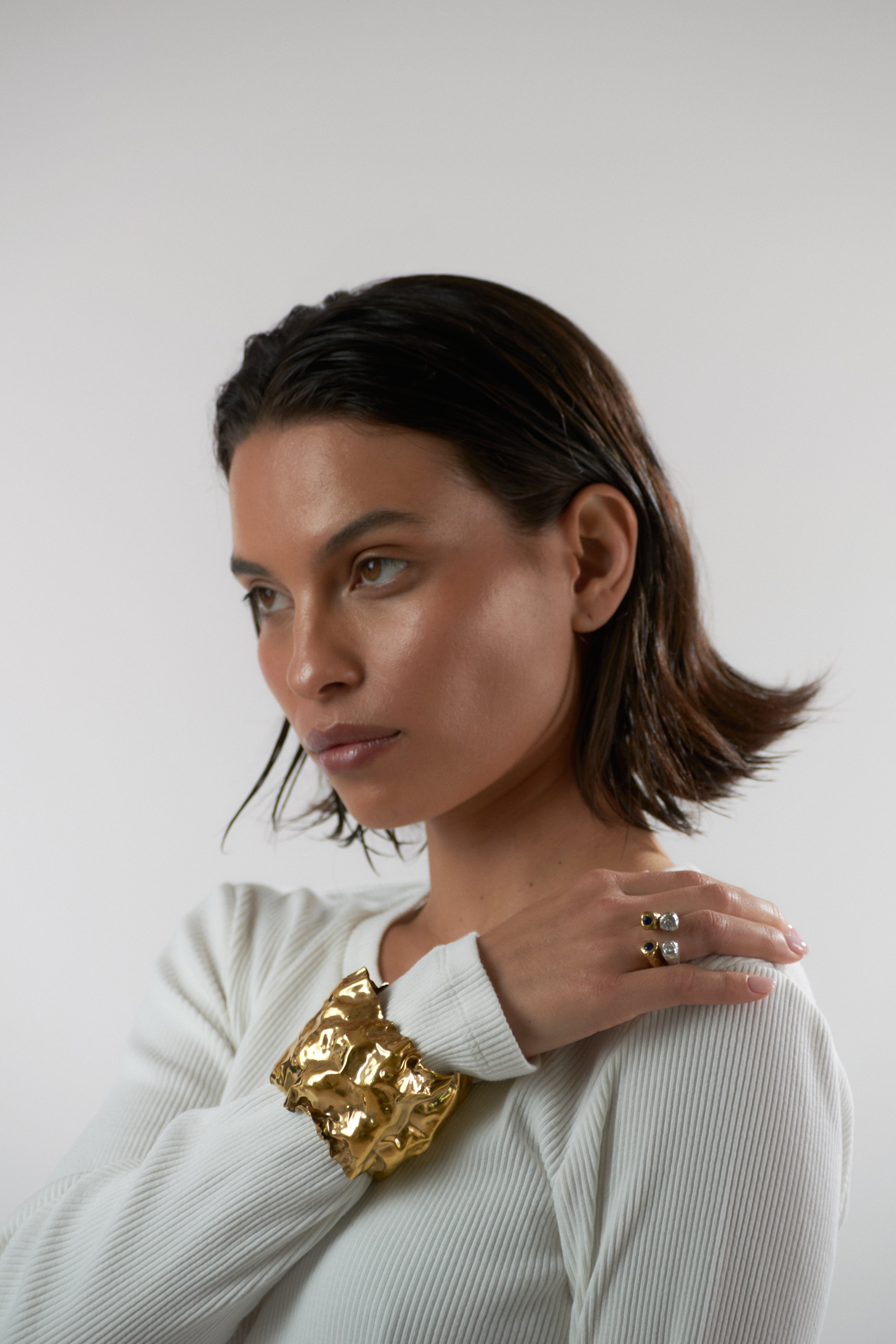 Dual Lava Ring — Gold